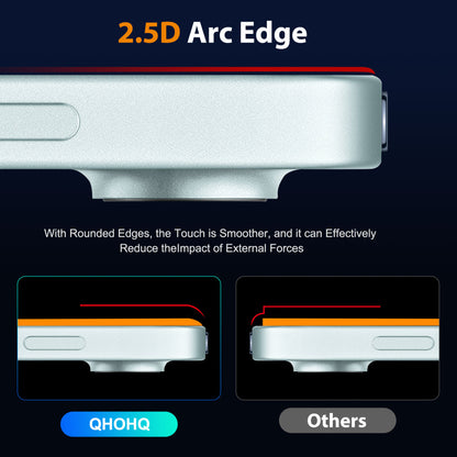 QHOHQ Screen Protector for iPad Air 11 inch M2 2024 6th Generation, Full Coverage Tempered Glass, [Face ID & Apple Pencil Compatible], with Easy Installation Frame, HD Clear, Anti Scratch [2 Pack]