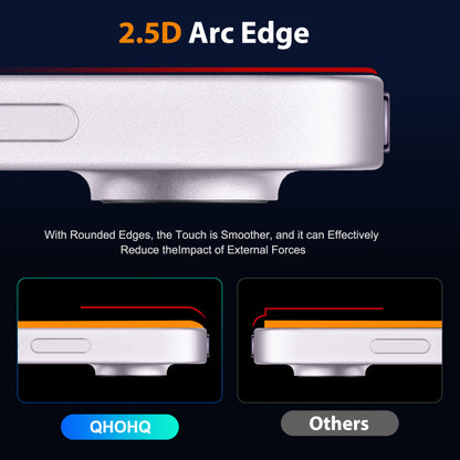 QHOHQ Screen Protector for iPad Air 13 inch M2 2024 6th Generation, Full Coverage Tempered Glass, [Face ID & Apple Pencil Compatible], with Easy Installation Frame, HD Clear, Anti Scratch [2 Pack]