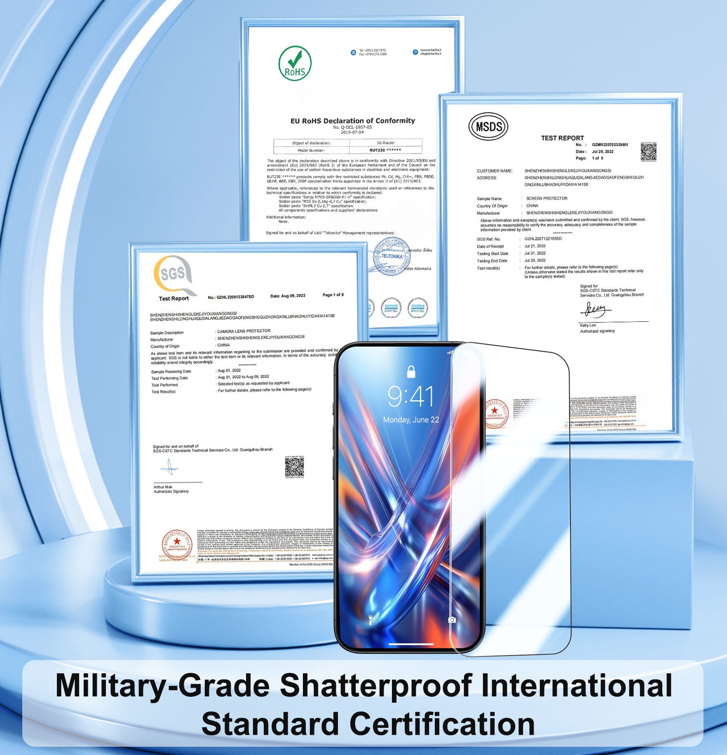 QHOHQ [1-Second Auto-Install] 3 Pack Screen Protector for iPhone 17 Air+ 1 Set Camera Lens Protector, 9H+ Shatterproof Tempered Glass, [12FT Military Grade Protection], Anti-Fingerprint, Case Friendly