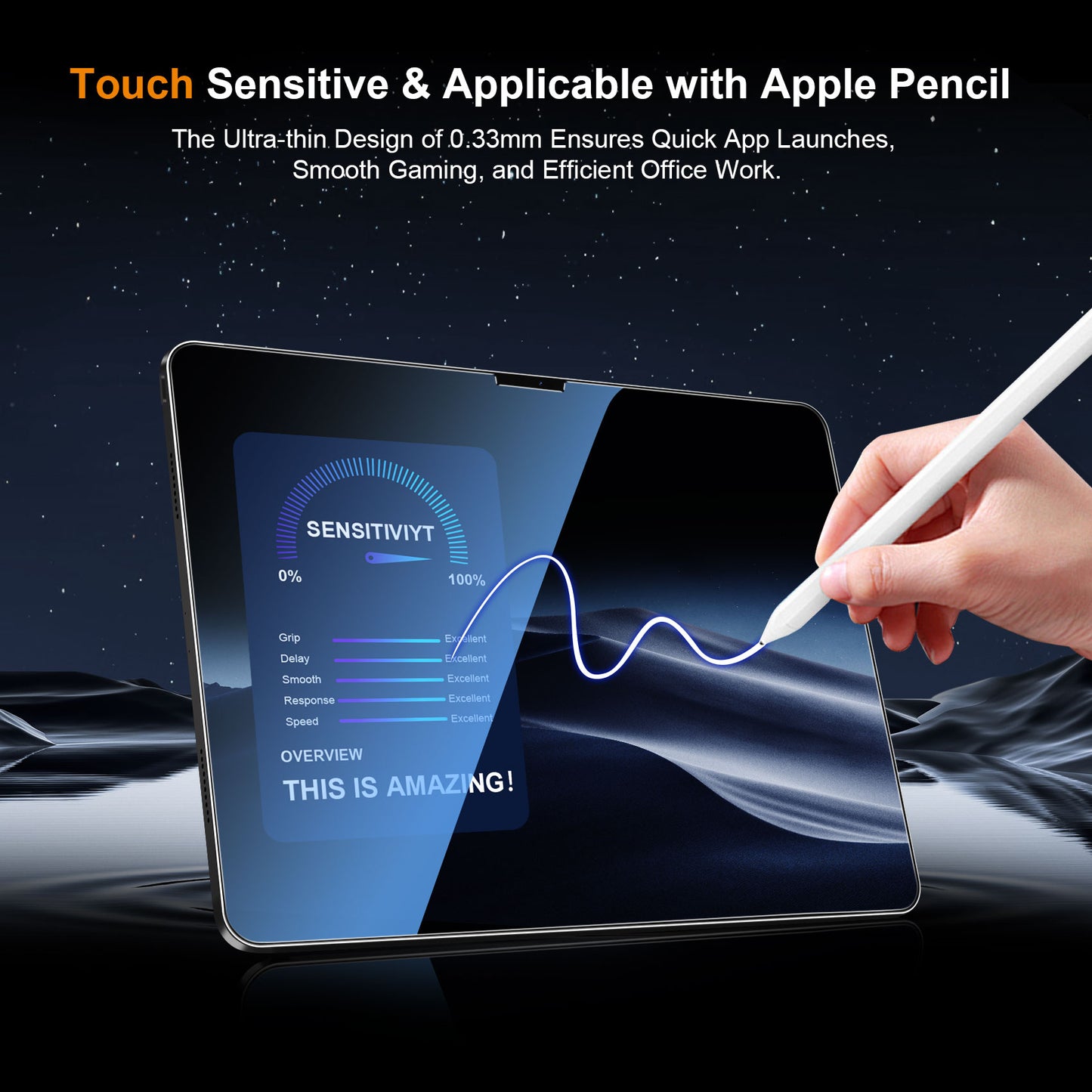 QHOHQ Screen Protector for iPad Pro 11 Inch M4 (2024) [with Camera Lens Protector], Full Coverage Tempered Glass, [Face ID & Apple Pencil Compatible], with Easy Installation Frame, HD Clear [2+2 Pack]
