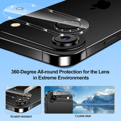 [1-Second Auto-Install] QHOHQ 3 Pack Privacy Screen Protector for iPhone Air+3 Pack Camera Lens Protector,25° Anti Spy Tempered Glass for iPhone 17 Air,[12FT Military Grade Shatterproof],Case Friendly